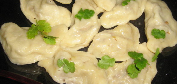 Постные вареники с гречкой и грибами