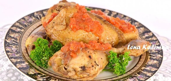 Куриные окорочка в остром апельсиновом маринаде в рукаве