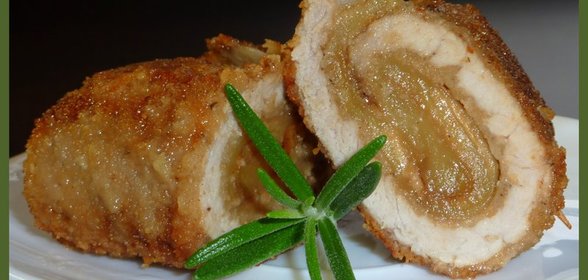 Рулетики с баклажаном, из индейки