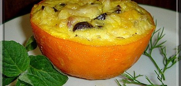 Рыба в апельсиновых чашечках