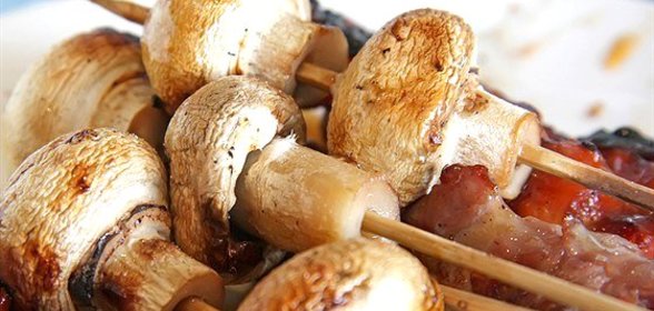 Грибы на шампурах