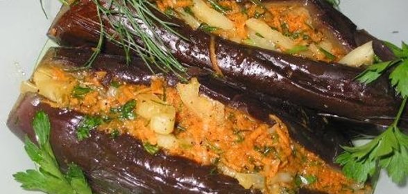 Фаршированные баклажаны под маринадом