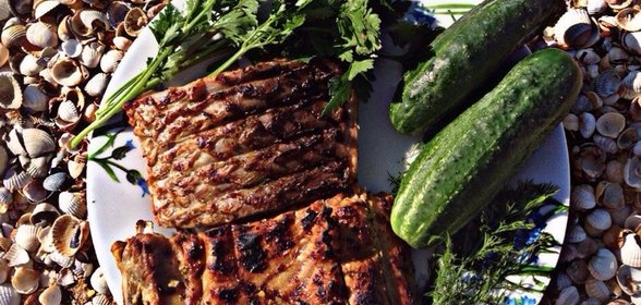 Сазан под маринадом на гриле