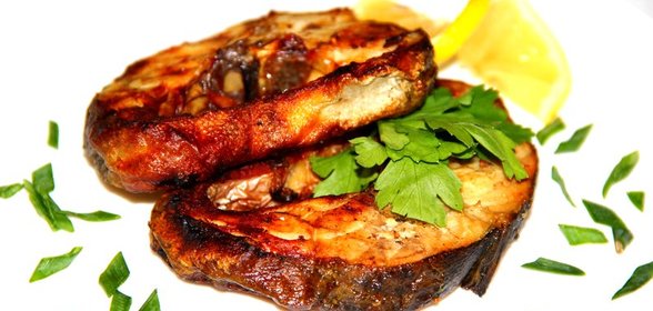 Налим запеченный на решетке