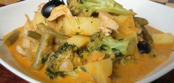 Соус с Махи-Махи,броколи и картофелем !