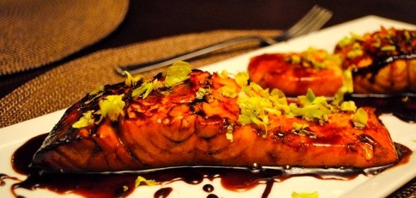 Семга в вине