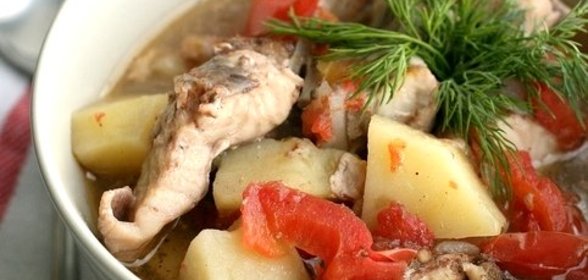 Плотва с картофелем