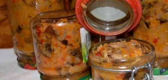 Солянка на зиму в банках с грибами
