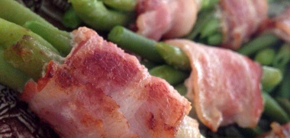 Стручковая фасоль в беконе