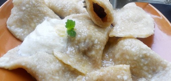 Вареники из творога с цельнозерновой мукой