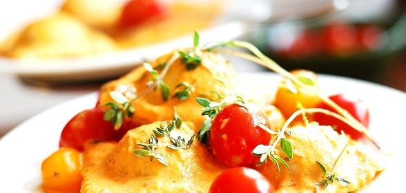 Равиоли со шпинатом и сыром