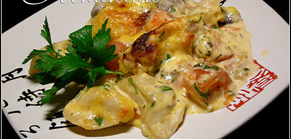 Гратен с тортеллини