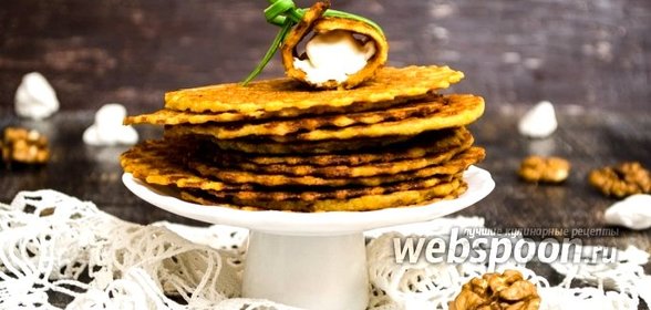 Вафли из кукурузной муки с орешками