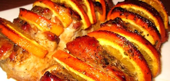 Мясо с апельсинами в духовке
