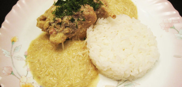 Кролик в соусе из цукини