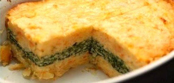 Картофельная запеканка с курицей и зеленью
