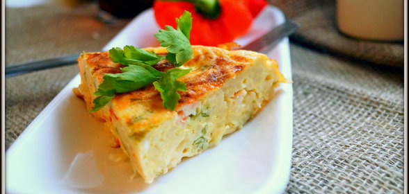 Неаполитанская фриттата с креветками в мультиварке. Тест-драйв