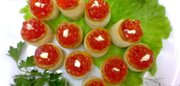 Бочонки из красной икры (под водочку)