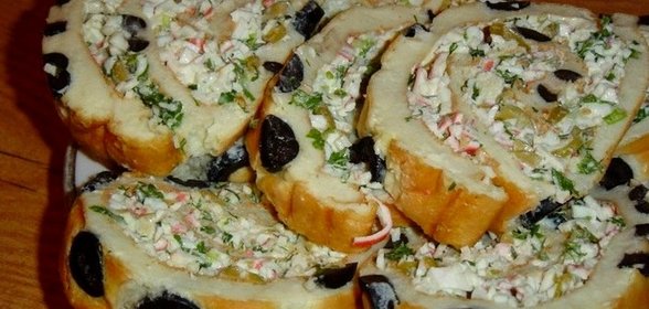 Рулет из заварного теста с начинкой