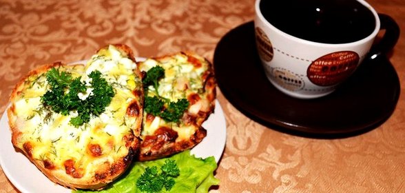 Горячие гренки с балыком