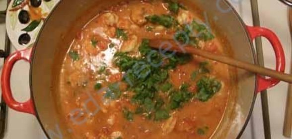 Соус карри с креветками