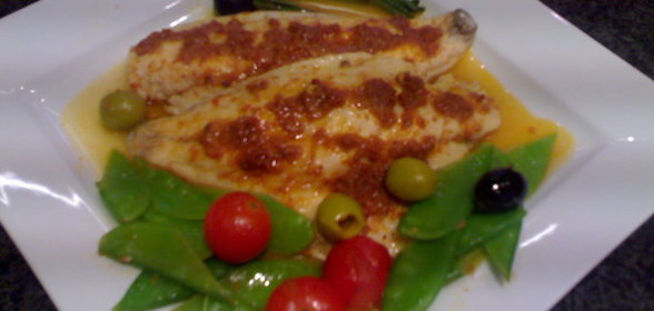 дорадо в винном соусе