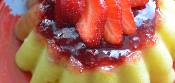 Картофельный пудинг с джемом