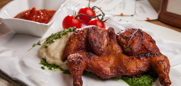 Цыпленок с пюре из сельдерея