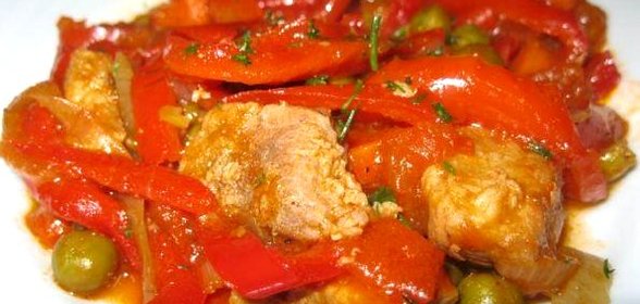 Свинина с болгарским перцем