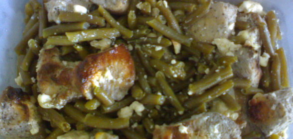 Грудка индейки с зеленой стручковой фасолью