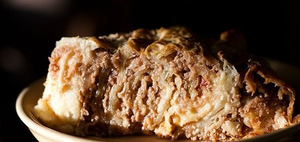 Пирог из лаваша с фаршем