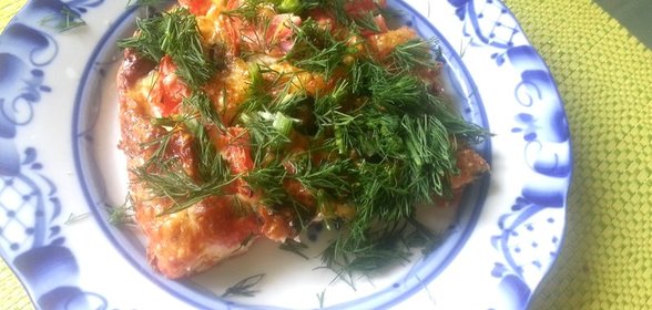 Омлет в духовке с мукой