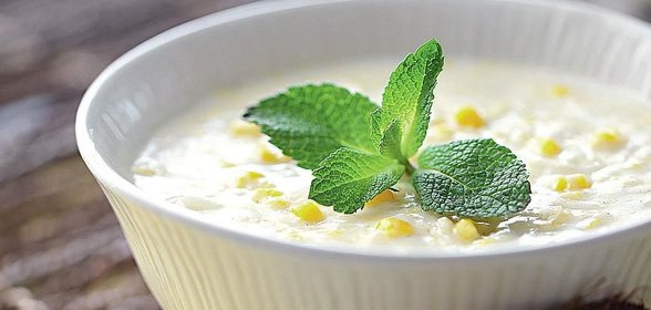 Десертный суп из кукурузы с кокосовым молоком