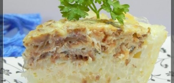 Рисовый пирог с лососем