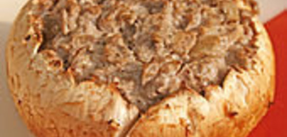 Фаршированные грибы на гриле