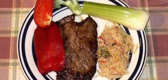 Жареный ломоть говядины