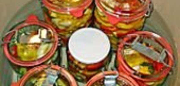 Рагу из кабачков и перца на зиму