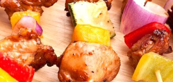 Свиные шашлыки на гриле в лаймовом маринаде