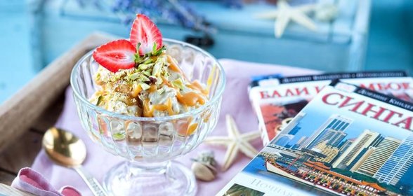Мороженое из замороженного банана и арахисовой пасты