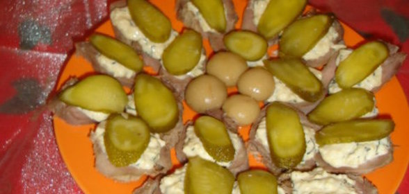 закуска из языка с начинкой