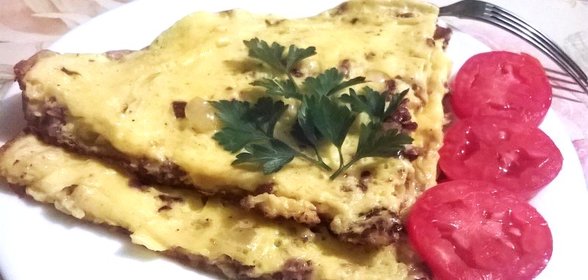 Омлет с фаршем