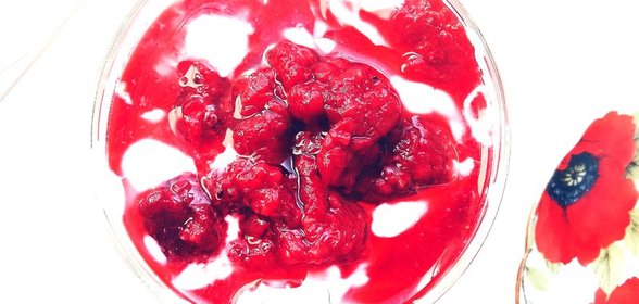 Трайфл с малиной