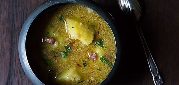 Картофельный суп с миндалем