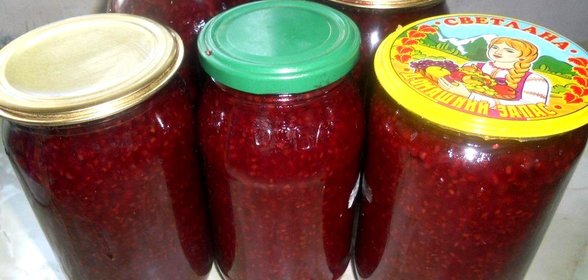 Малиновое варенье пятиминутка
