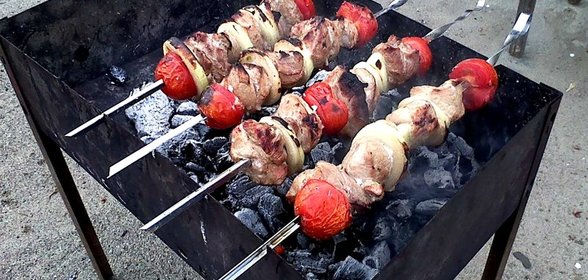 Шашлык из свинины в гранатовом соке