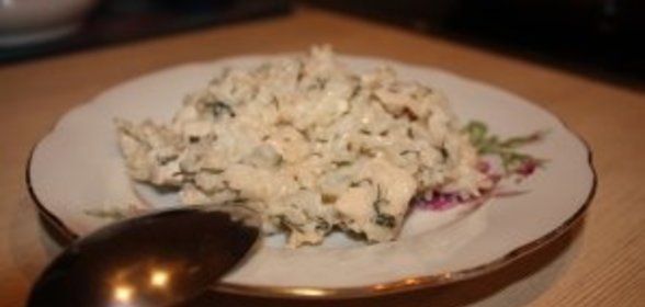 Курица и рис в кефирном соусе от natapit с бальзамическим уксусом