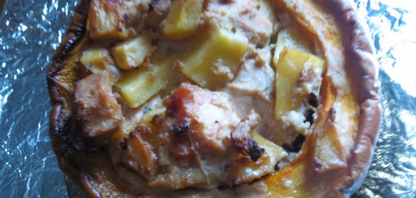 тыква фаршированная куриной грудкой с картофелем