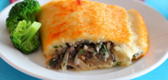 Картофельный рулет с грибами