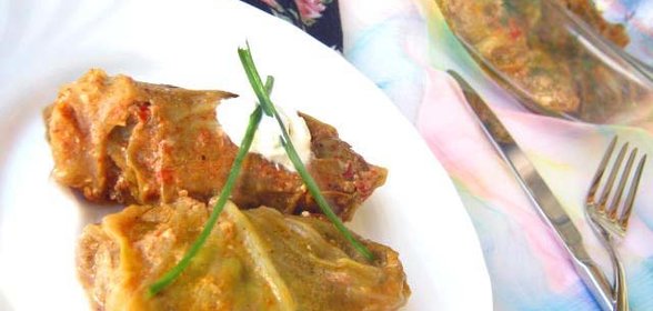 Голубцы с шафраном ( в мультиварке)