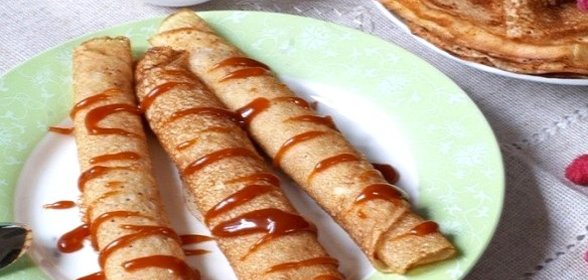 Блины с карамелью